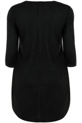 Black & Multi Colour  Print Top