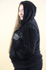 Black Tracksuit  With Diamond Crown Print Details