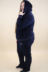 Navy Tracksuit With Diamond Crown Print Details