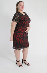 Black & Red Lace Dress