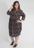Multicolour Tribal Print Dress,Plus size clothing,womens plus size clothing,big size ladies dress,plus size