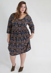 Multicolour Tribal Print Dress