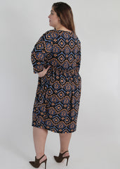 Multicolour Tribal Print Dress