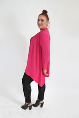Pink Edge to Edge Waterfall Cardigan