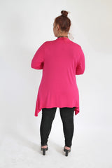 Pink Edge to Edge Waterfall Cardigan