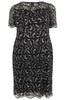 Black & Silver Lace Dress,Plus size clothing,womens plus size clothing,big size ladies dress,plus size