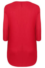 Red & Multi Abstract Stripe Print Top