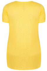 Yellow Top With Jewel Embellishment