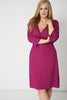 Crossover Purple Belted Dress,Plus size clothing,womens plus size clothing,big size ladies dress,plus size