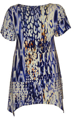Blue & Multi Tropical Print