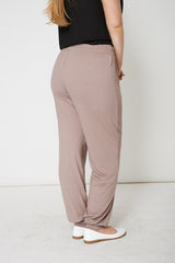 Mocha Basic Smooth Trousers