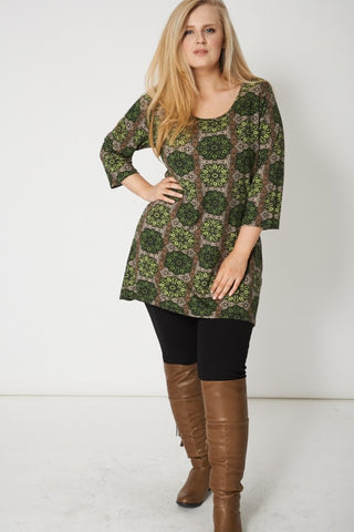 Multi Colour Abstract Print Top,Plus size clothing,womens plus size clothing,big size ladies dress,plus size